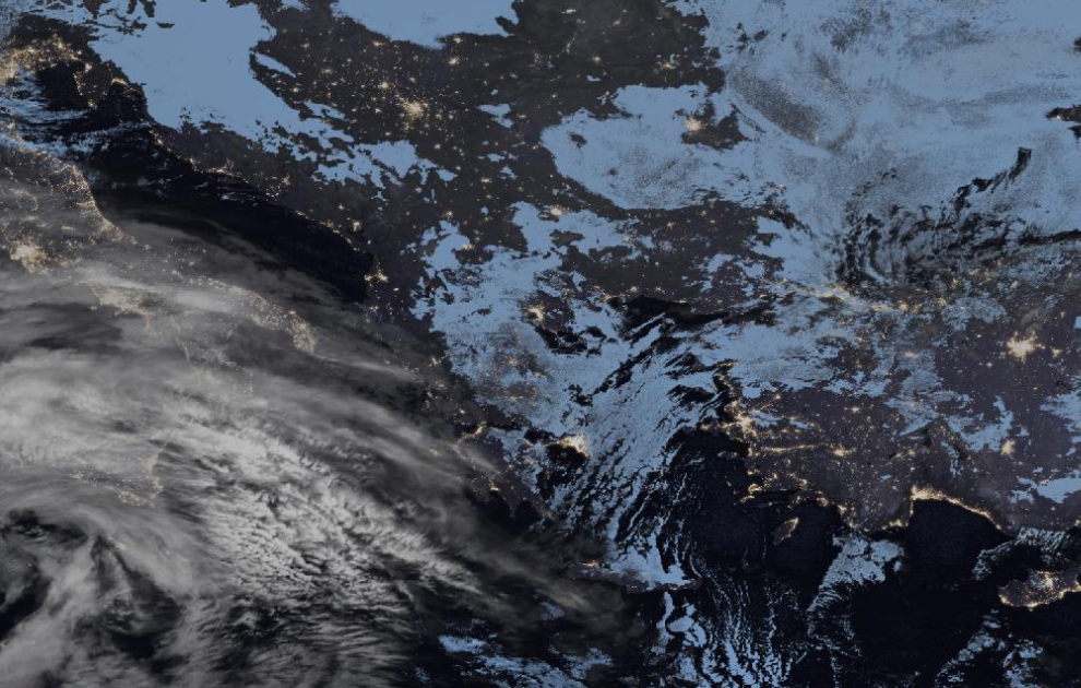 Τελευταία δορυφορική εικόνα νεφοκάλυψης