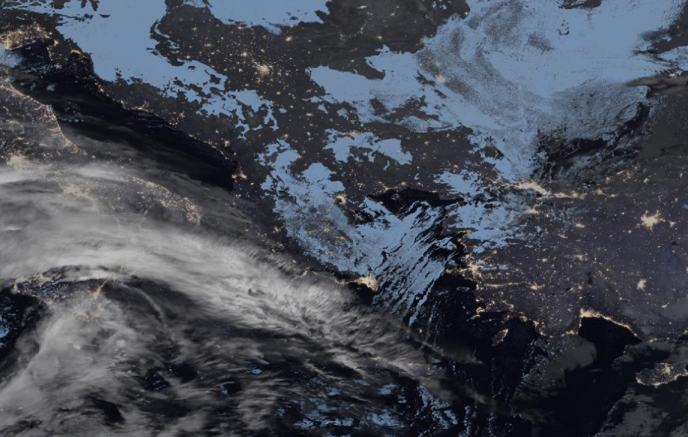 Τελευταία δορυφορική εικόνα νεφοκάλυψης