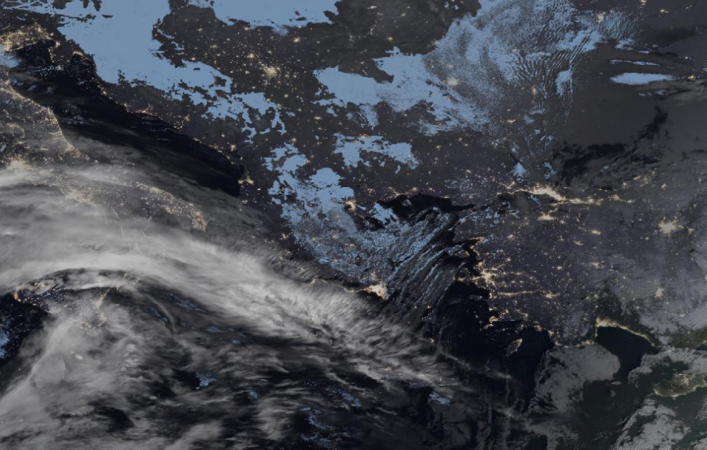 Τελευταία δορυφορική εικόνα νεφοκάλυψης