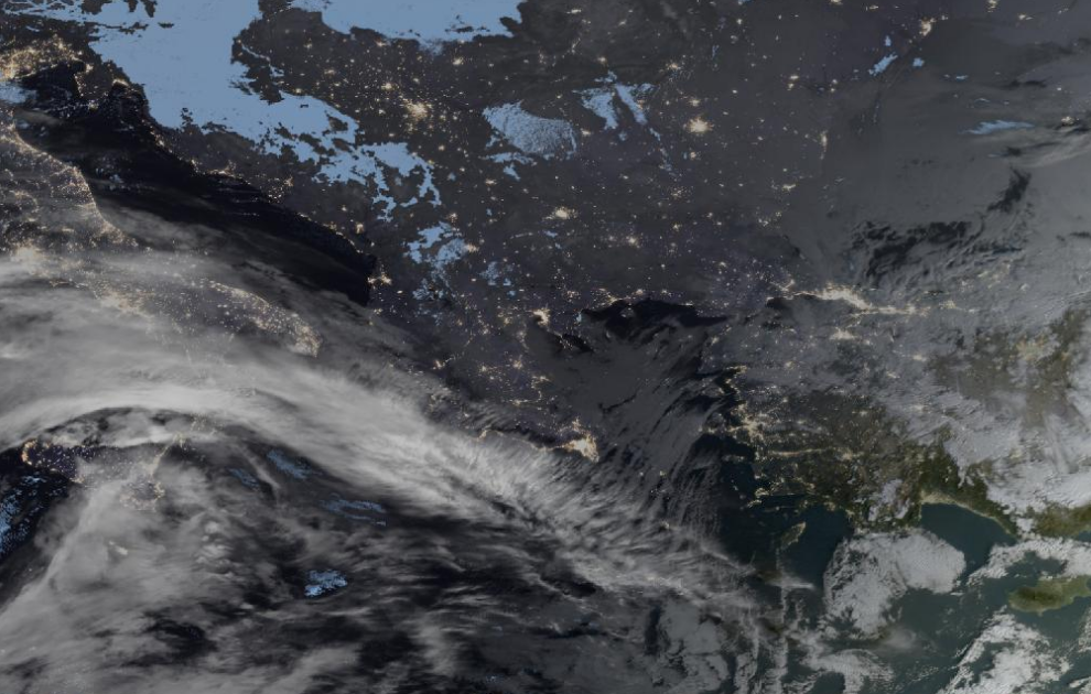 Τελευταία δορυφορική εικόνα νεφοκάλυψης