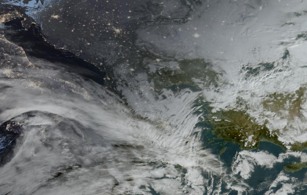 Τελευταία δορυφορική εικόνα νεφοκάλυψης