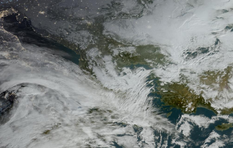 Τελευταία δορυφορική εικόνα νεφοκάλυψης