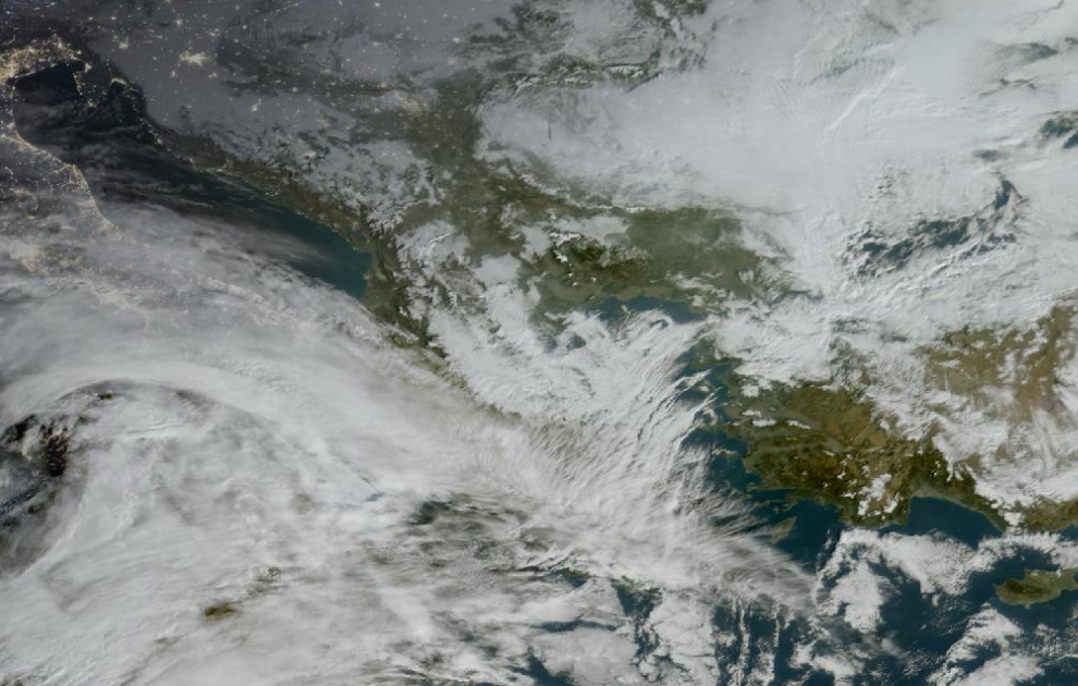 Τελευταία δορυφορική εικόνα νεφοκάλυψης