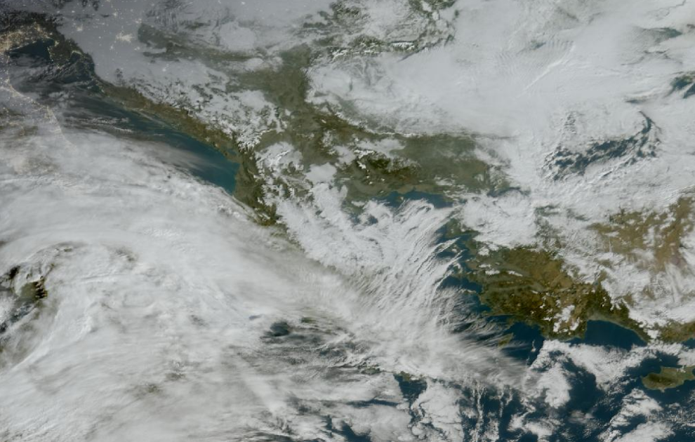 Τελευταία δορυφορική εικόνα νεφοκάλυψης