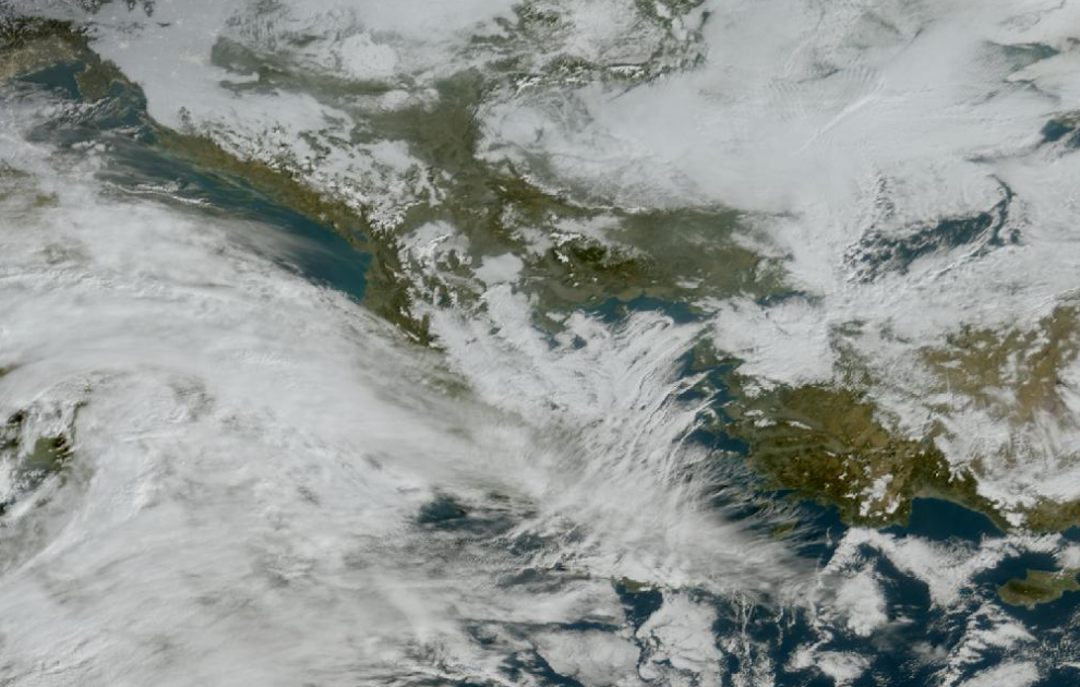 Τελευταία δορυφορική εικόνα νεφοκάλυψης