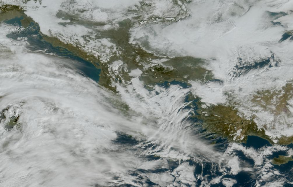 Τελευταία δορυφορική εικόνα νεφοκάλυψης