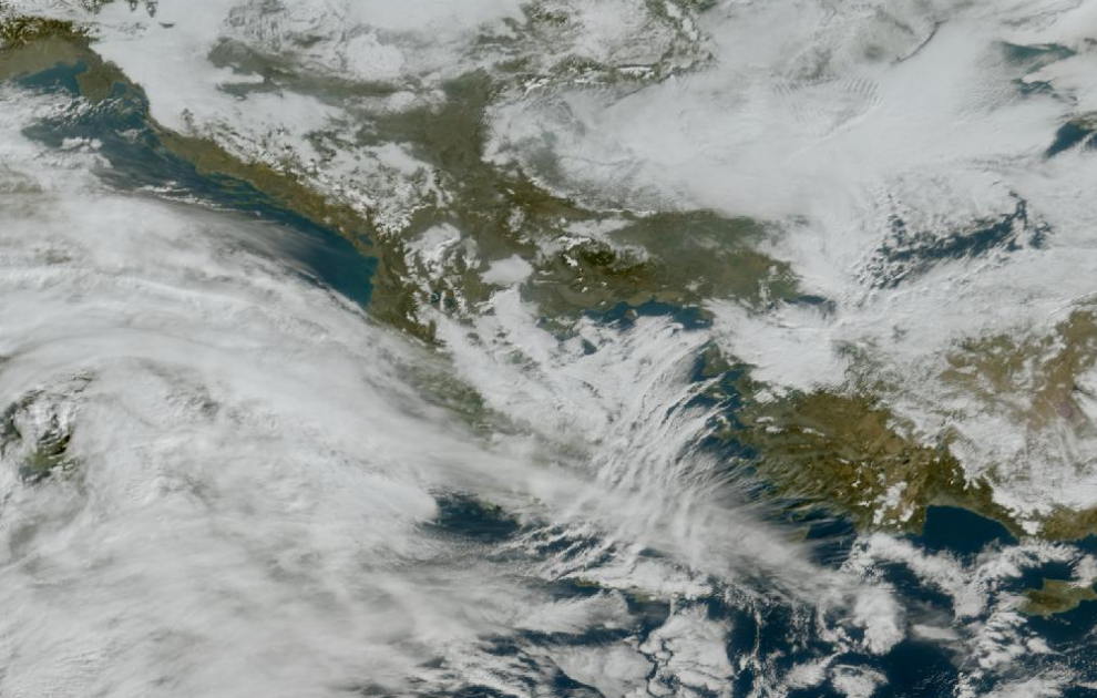 Τελευταία δορυφορική εικόνα νεφοκάλυψης