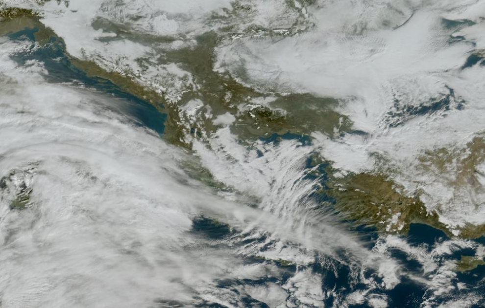 Τελευταία δορυφορική εικόνα νεφοκάλυψης