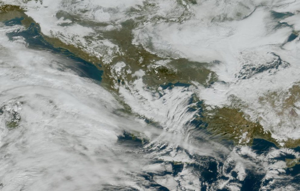 Τελευταία δορυφορική εικόνα νεφοκάλυψης