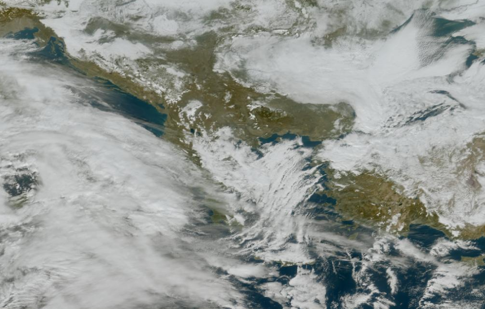 Τελευταία δορυφορική εικόνα νεφοκάλυψης