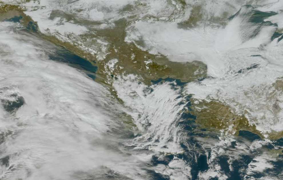 Τελευταία δορυφορική εικόνα νεφοκάλυψης