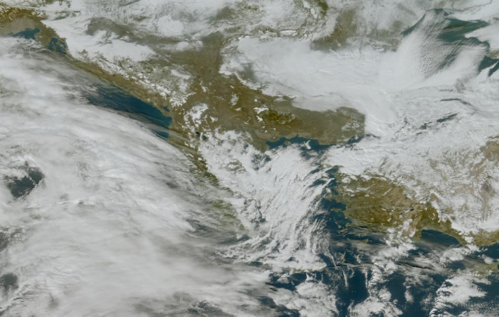 Τελευταία δορυφορική εικόνα νεφοκάλυψης