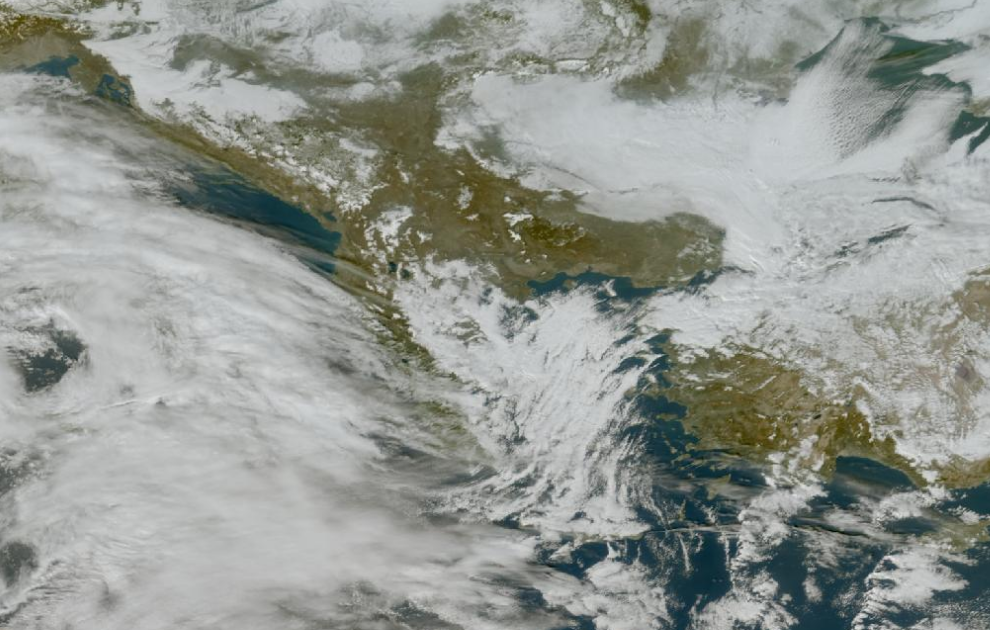 Τελευταία δορυφορική εικόνα νεφοκάλυψης