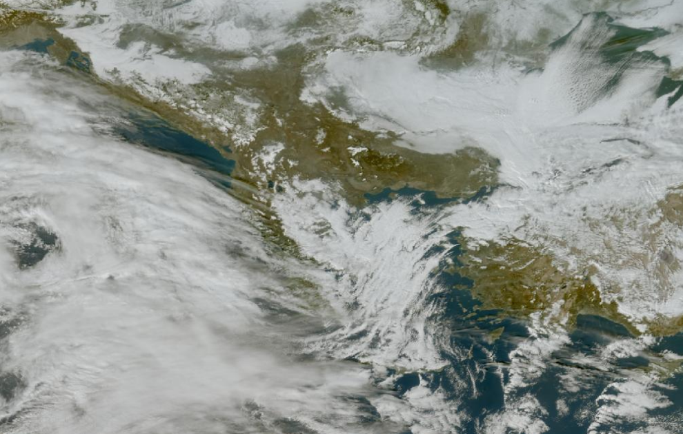 Τελευταία δορυφορική εικόνα νεφοκάλυψης