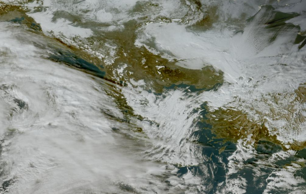 Τελευταία δορυφορική εικόνα νεφοκάλυψης