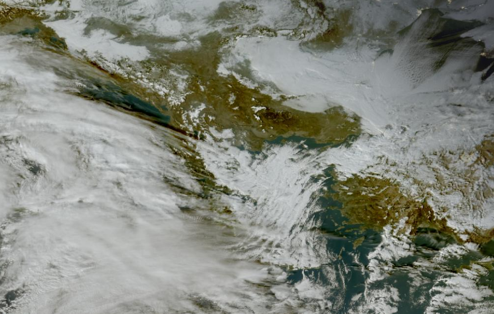 Τελευταία δορυφορική εικόνα νεφοκάλυψης