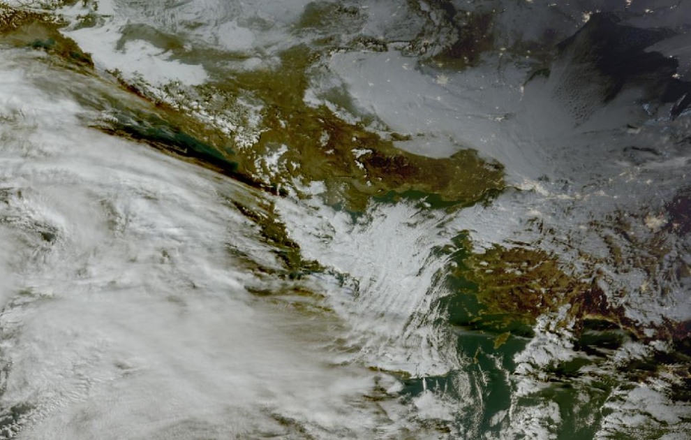 Τελευταία δορυφορική εικόνα νεφοκάλυψης