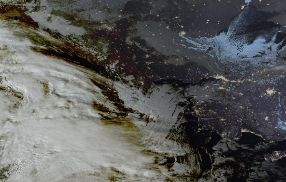 Τελευταία δορυφορική εικόνα νεφοκάλυψης