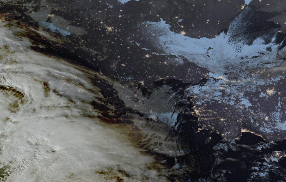 Τελευταία δορυφορική εικόνα νεφοκάλυψης