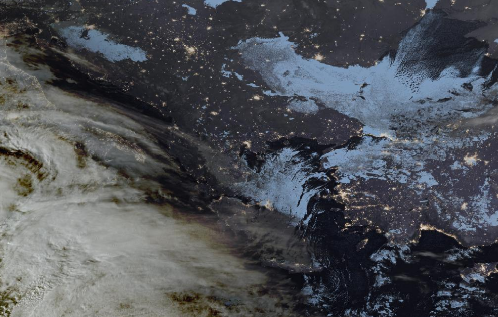 Τελευταία δορυφορική εικόνα νεφοκάλυψης