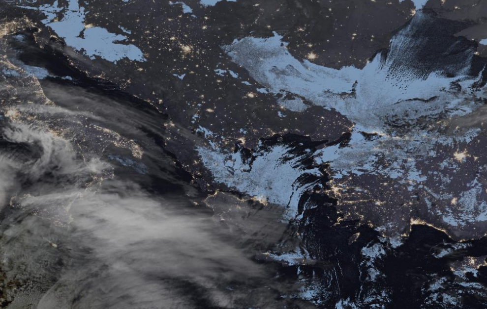 Τελευταία δορυφορική εικόνα νεφοκάλυψης