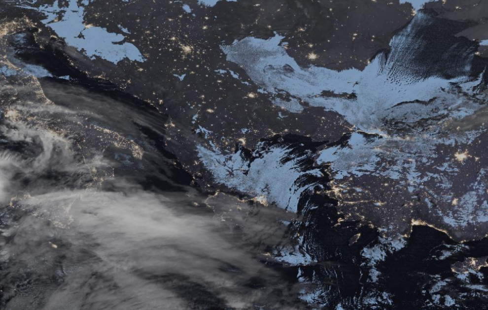 Τελευταία δορυφορική εικόνα νεφοκάλυψης