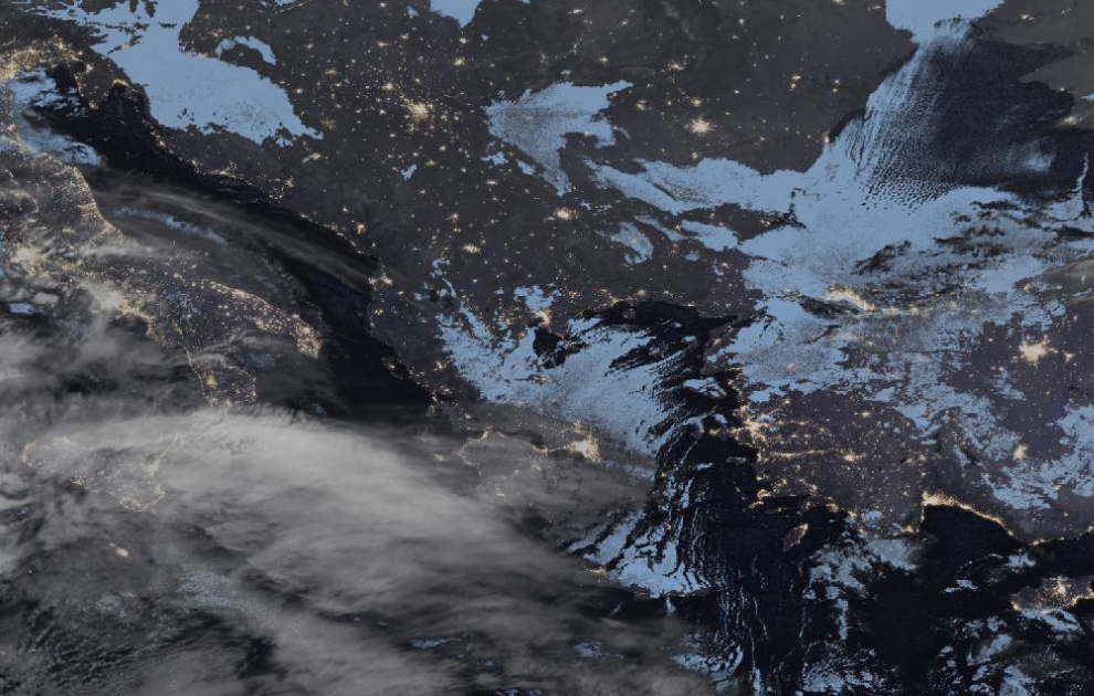 Τελευταία δορυφορική εικόνα νεφοκάλυψης