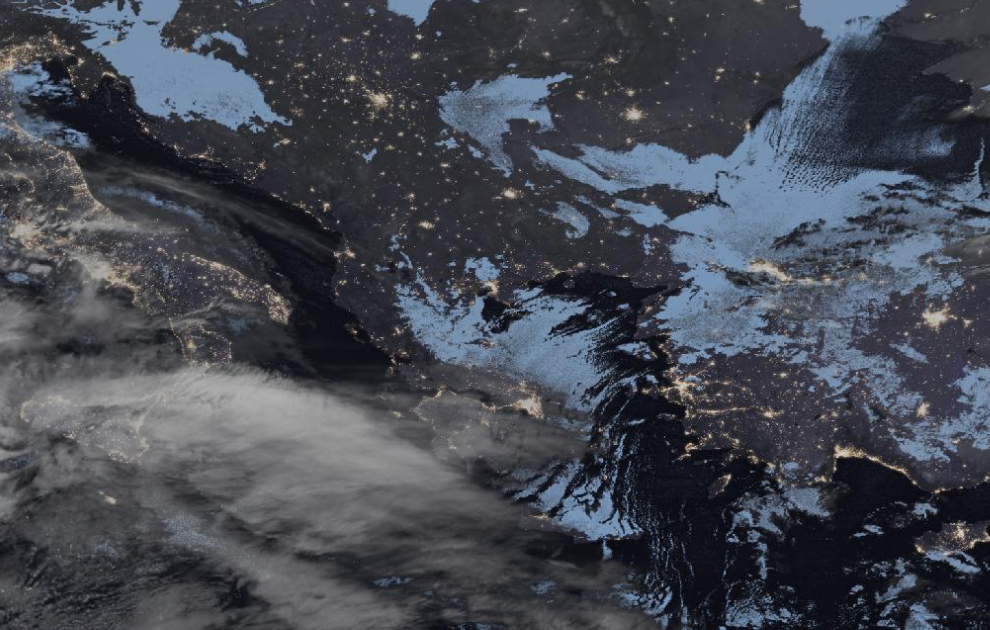 Τελευταία δορυφορική εικόνα νεφοκάλυψης