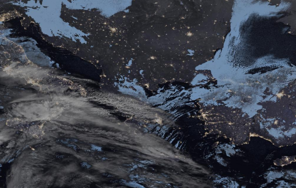 Τελευταία δορυφορική εικόνα νεφοκάλυψης