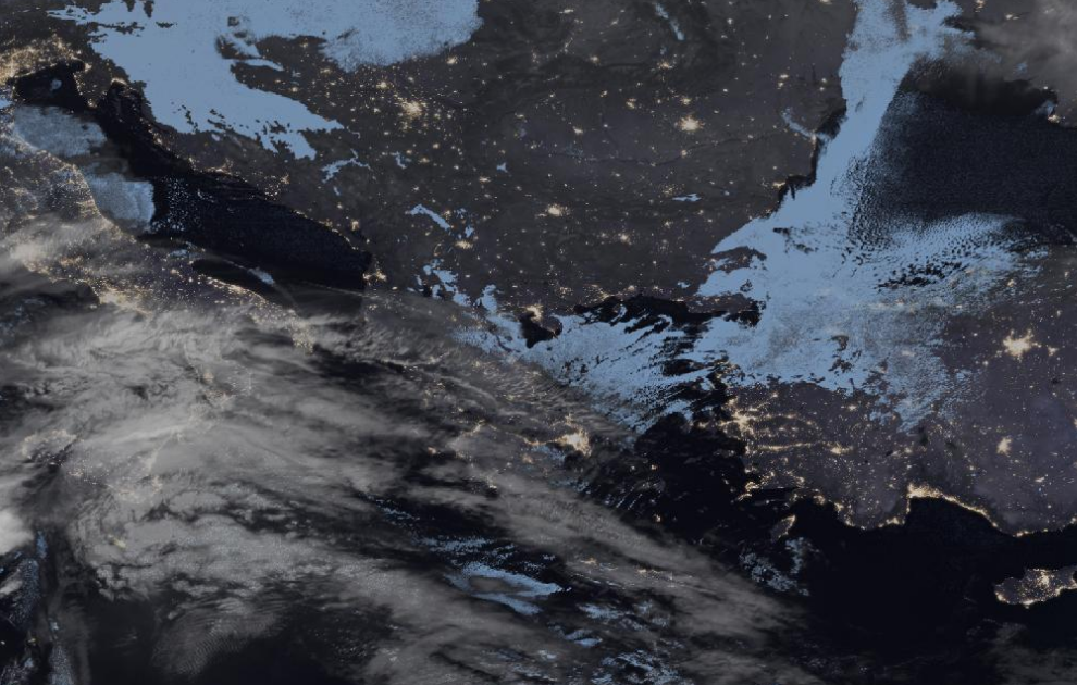 Τελευταία δορυφορική εικόνα νεφοκάλυψης