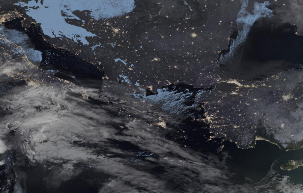 Τελευταία δορυφορική εικόνα νεφοκάλυψης