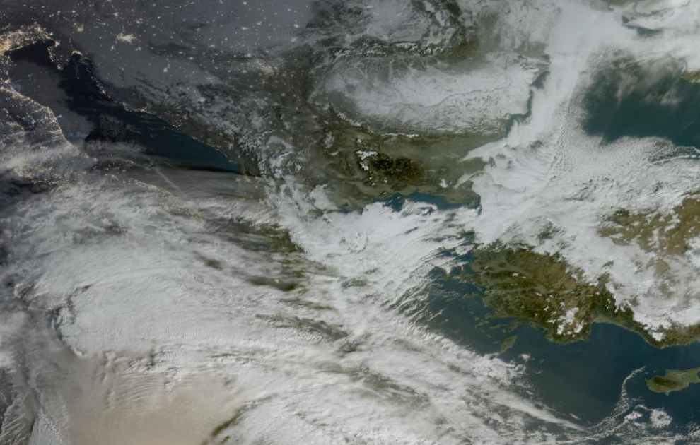 Τελευταία δορυφορική εικόνα νεφοκάλυψης