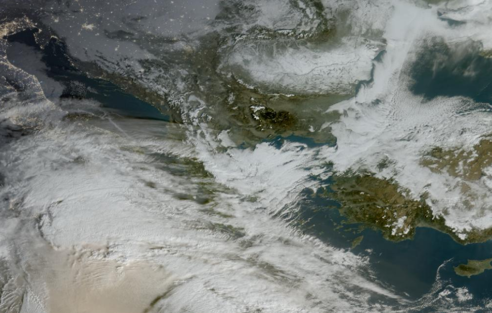 Τελευταία δορυφορική εικόνα νεφοκάλυψης