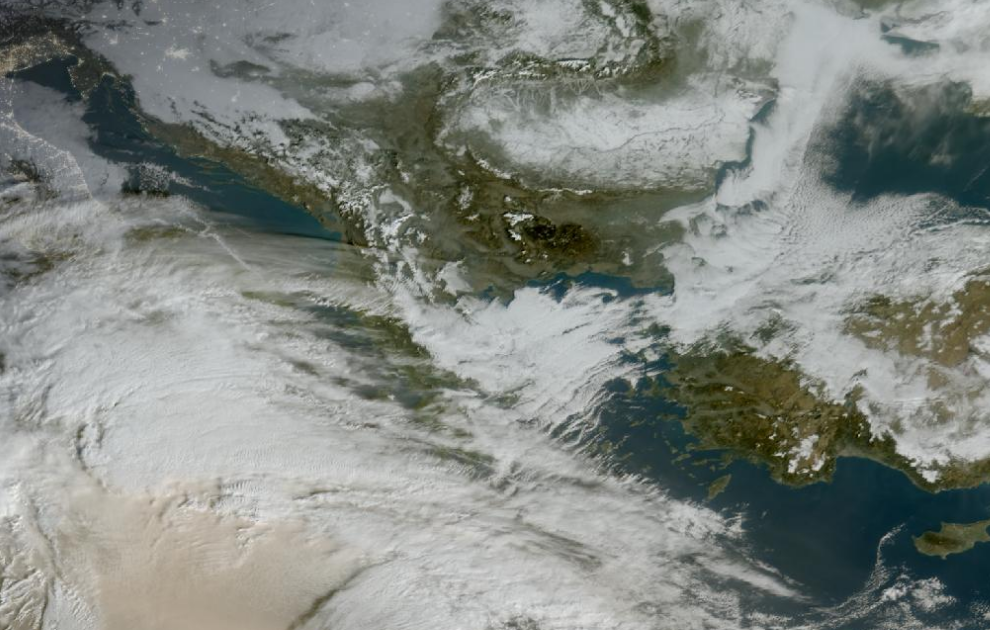 Τελευταία δορυφορική εικόνα νεφοκάλυψης