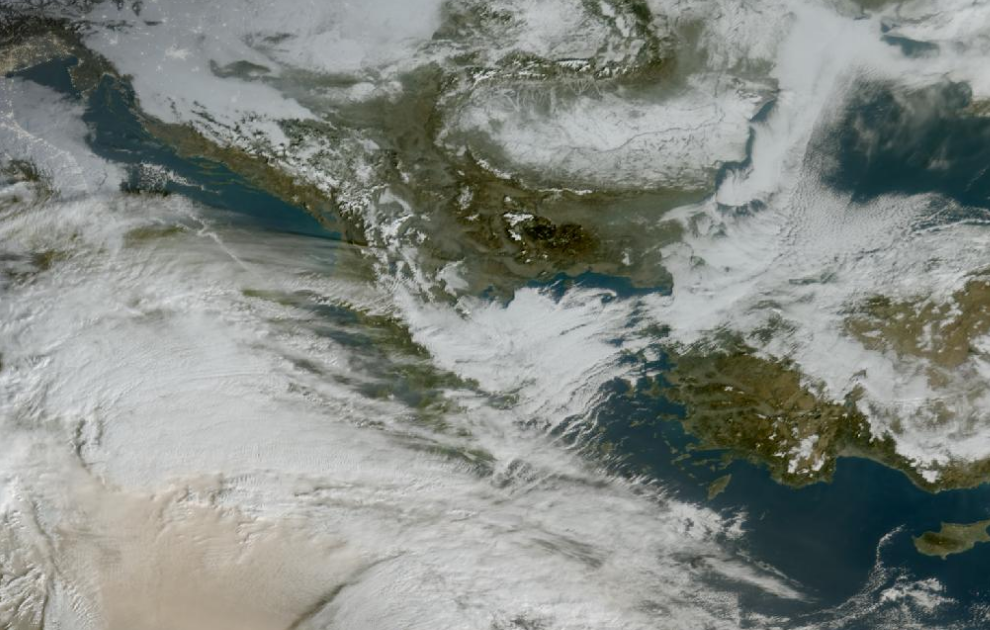 Τελευταία δορυφορική εικόνα νεφοκάλυψης