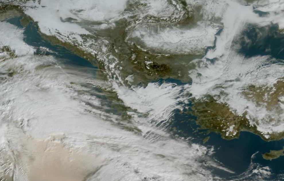 Τελευταία δορυφορική εικόνα νεφοκάλυψης