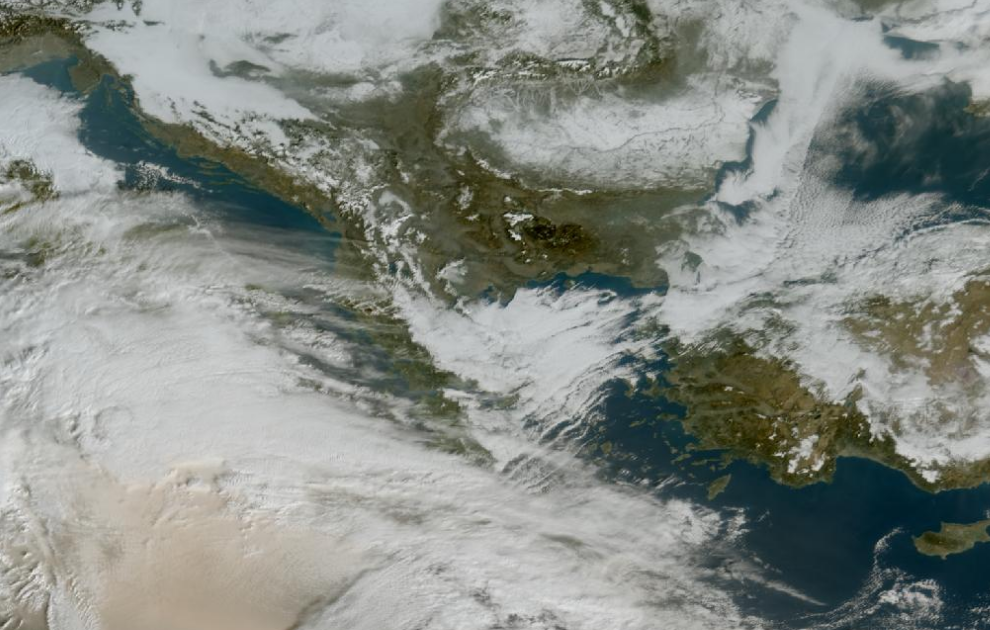 Τελευταία δορυφορική εικόνα νεφοκάλυψης