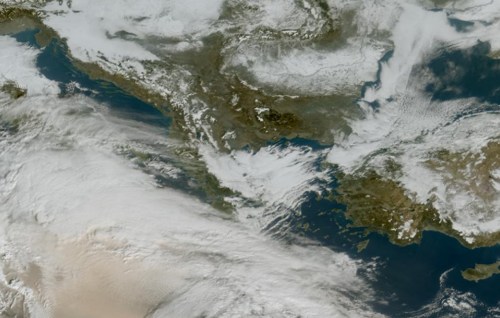 Τελευταία δορυφορική εικόνα νεφοκάλυψης