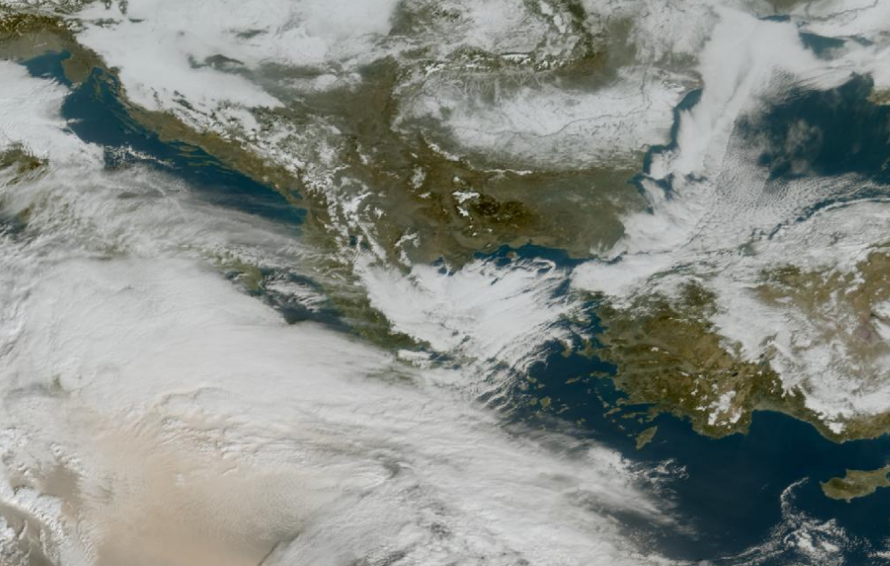 Τελευταία δορυφορική εικόνα νεφοκάλυψης