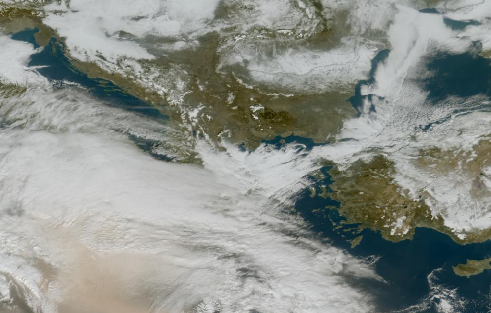 Τελευταία δορυφορική εικόνα νεφοκάλυψης