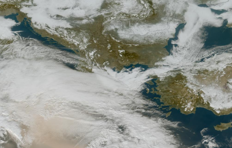 Τελευταία δορυφορική εικόνα νεφοκάλυψης