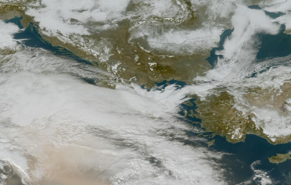 Τελευταία δορυφορική εικόνα νεφοκάλυψης