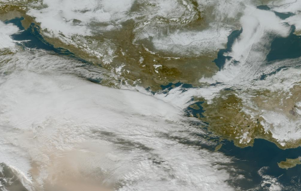 Τελευταία δορυφορική εικόνα νεφοκάλυψης