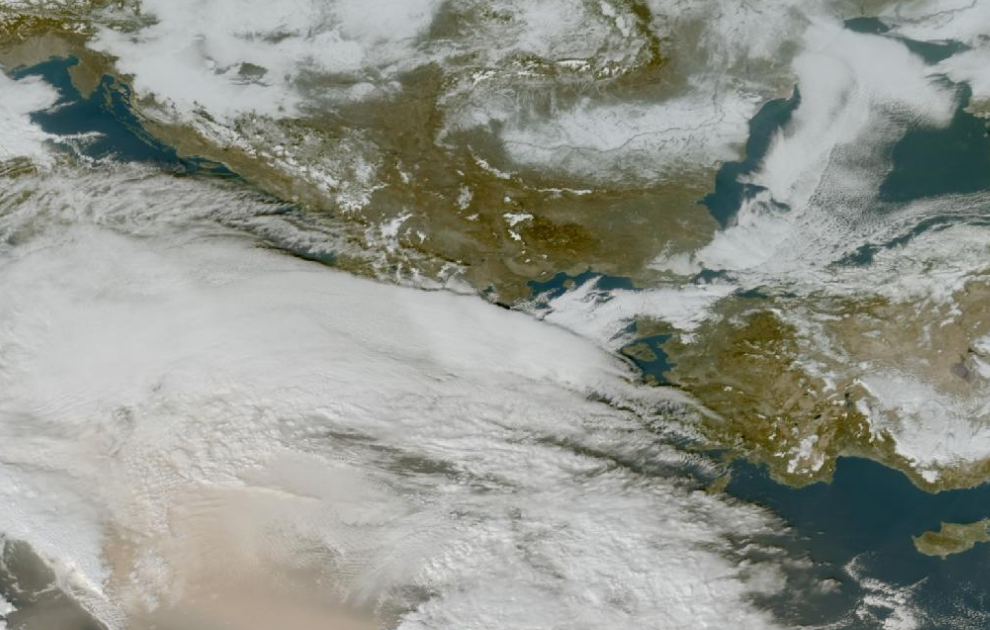 Τελευταία δορυφορική εικόνα νεφοκάλυψης