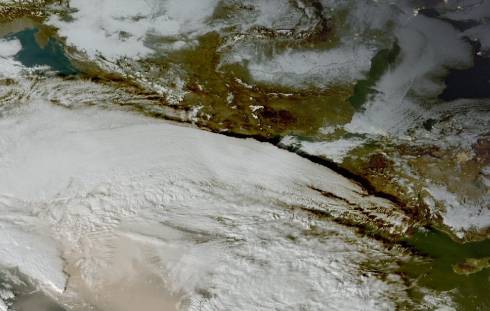 Τελευταία δορυφορική εικόνα νεφοκάλυψης