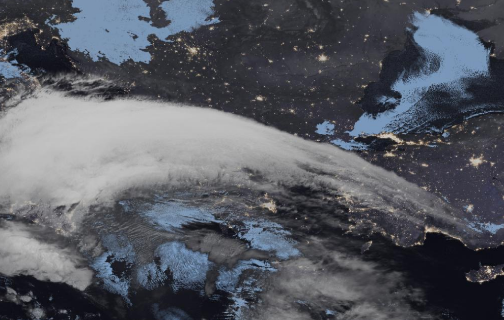 Τελευταία δορυφορική εικόνα νεφοκάλυψης