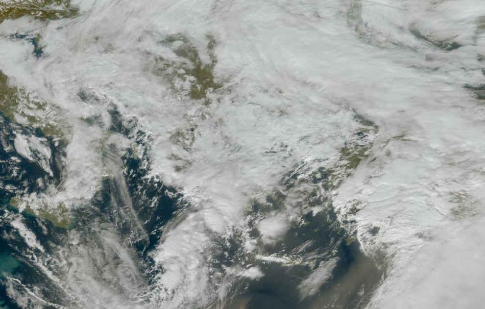 Τελευταία δορυφορική εικόνα νεφοκάλυψης