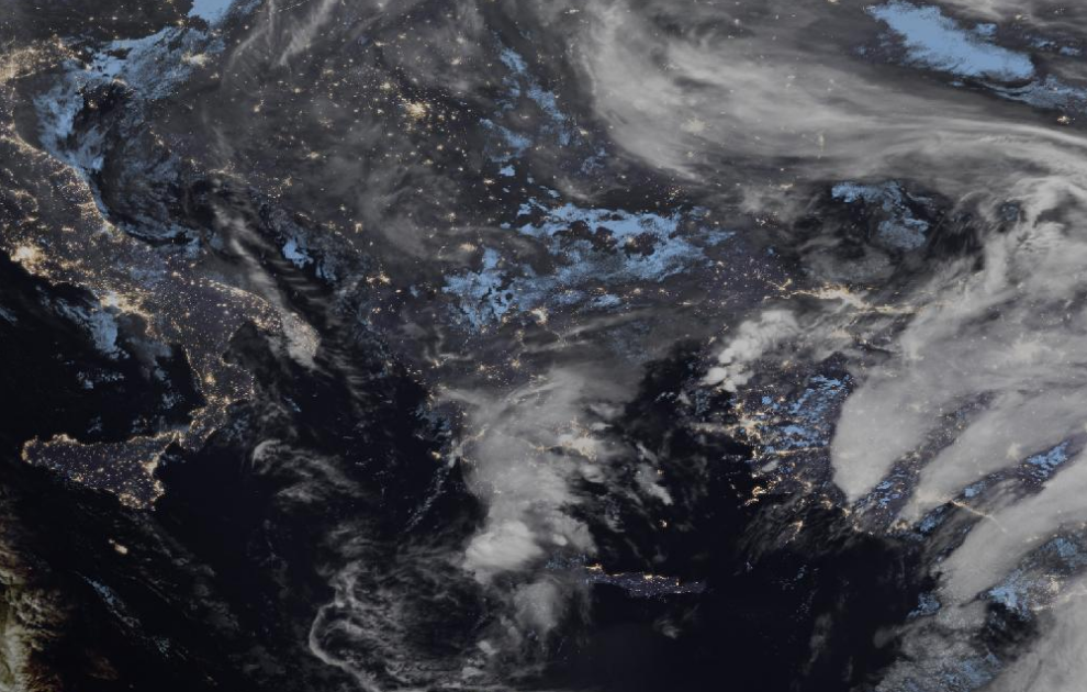 Τελευταία δορυφορική εικόνα νεφοκάλυψης