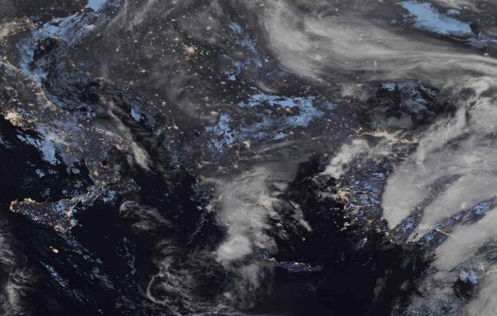 Τελευταία δορυφορική εικόνα νεφοκάλυψης