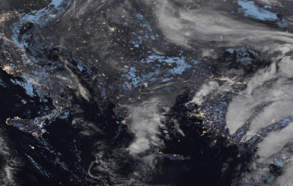 Τελευταία δορυφορική εικόνα νεφοκάλυψης